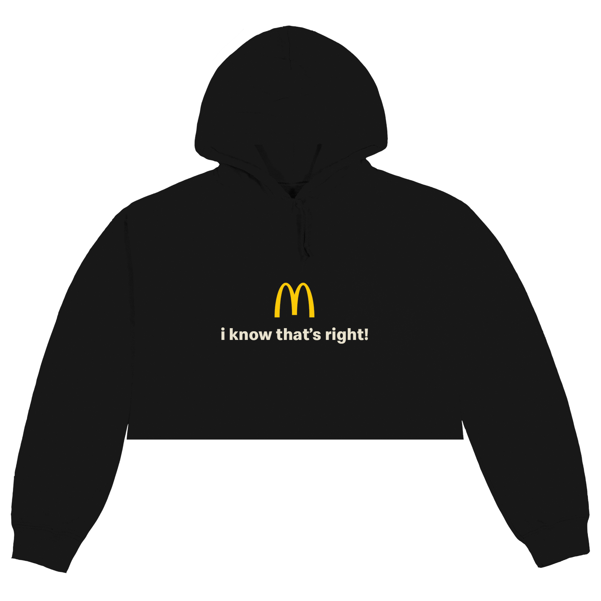 I KNOW THAT'S RIGHT CROPPED BLACK HOODIE – The Cardi B & Offset